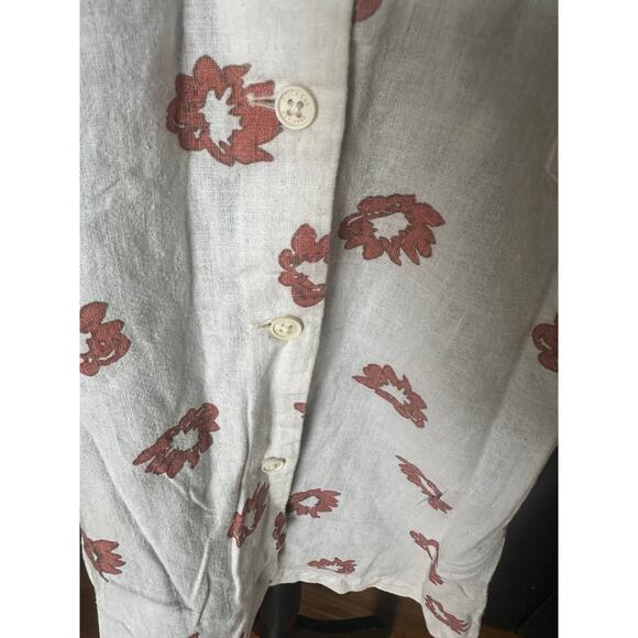 Dockers Women’s Classic Cotton-Linen Camp Collar Short Sleeve Shirt | Size XL - Picture 9 of 10